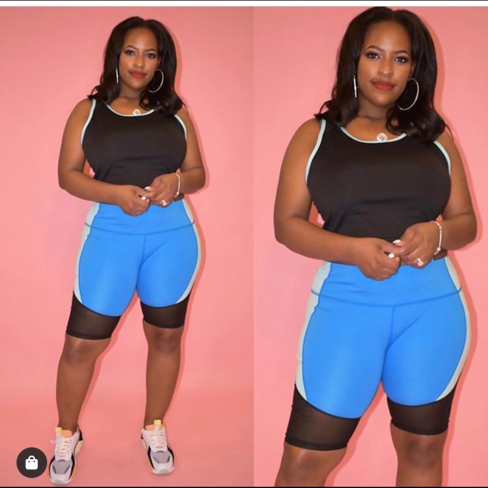 Black & blue Mesh set